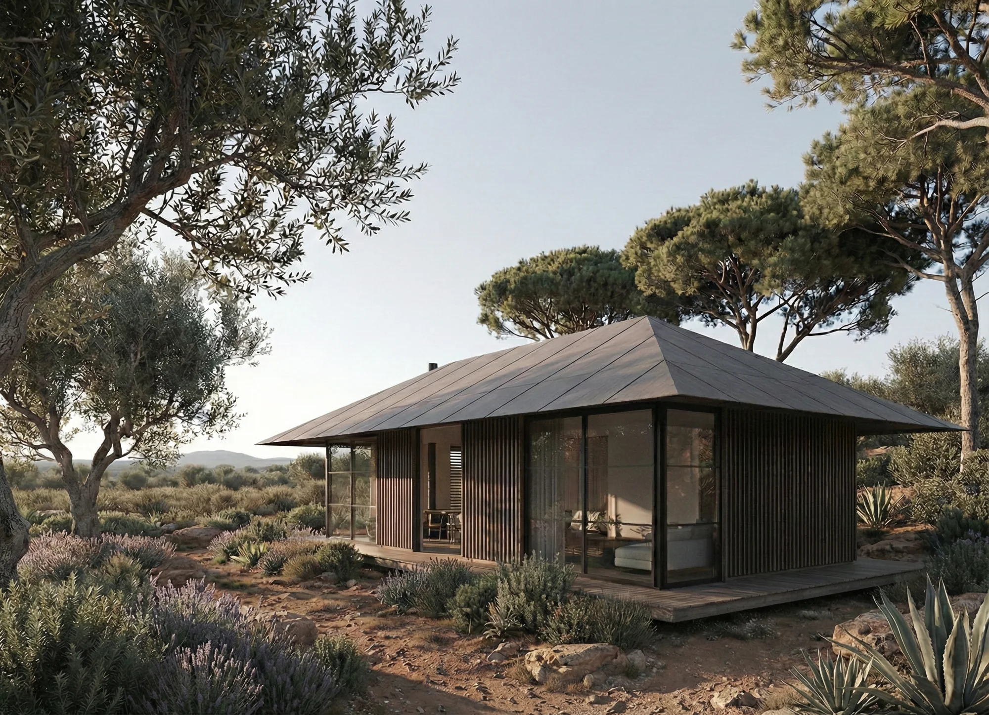 Immersion  Écolodge Kobe sur pilotis, cabane bois d'architecte Copacabanon fabriquée dans le Jura