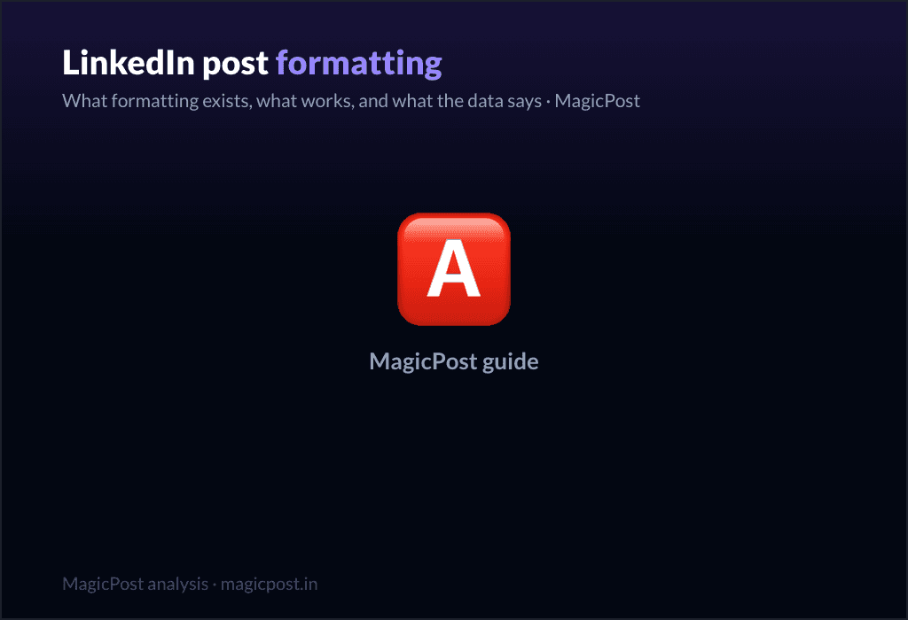 LinkedIn post formatting guidelines