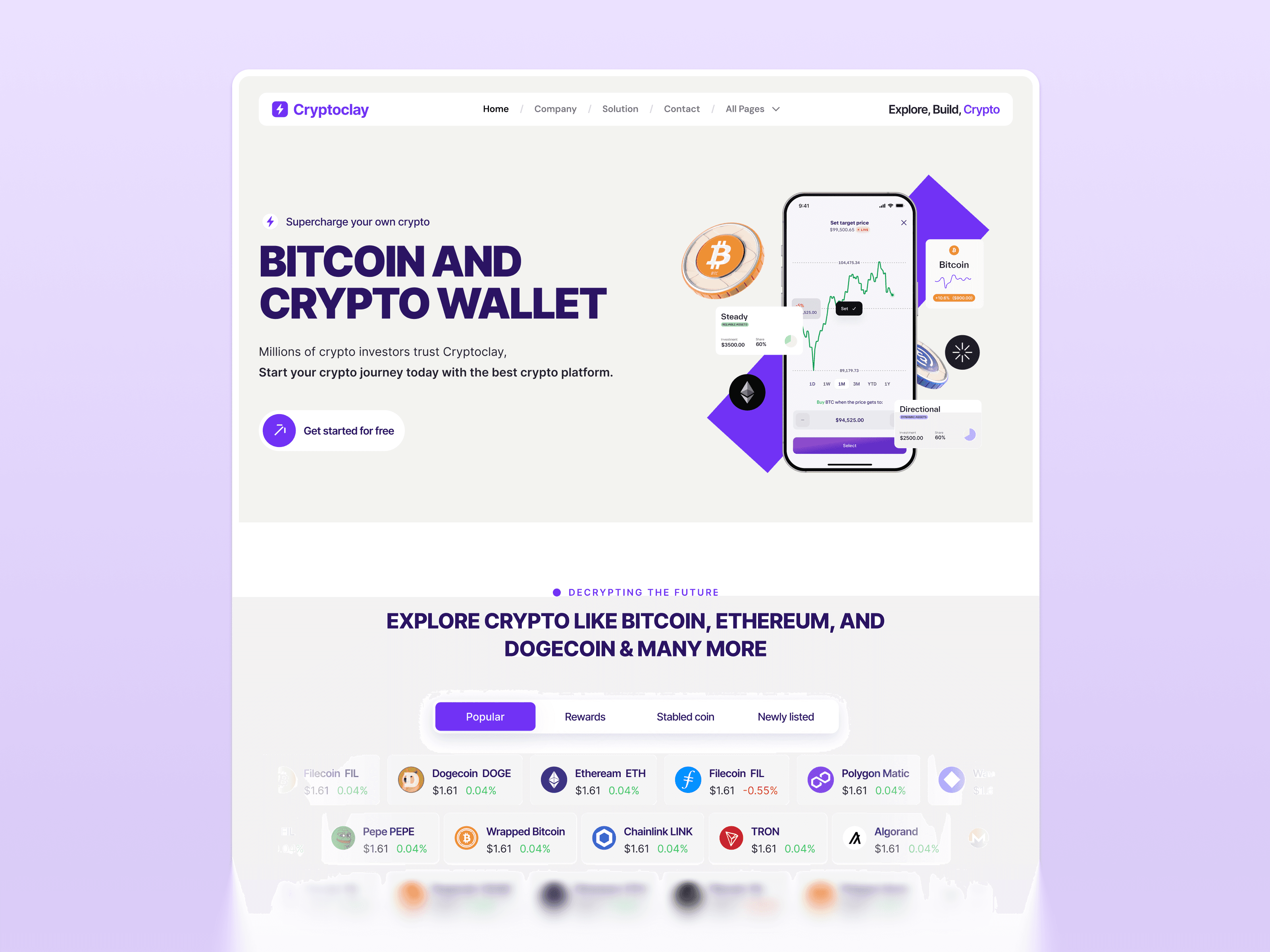framer cryptocurrency template