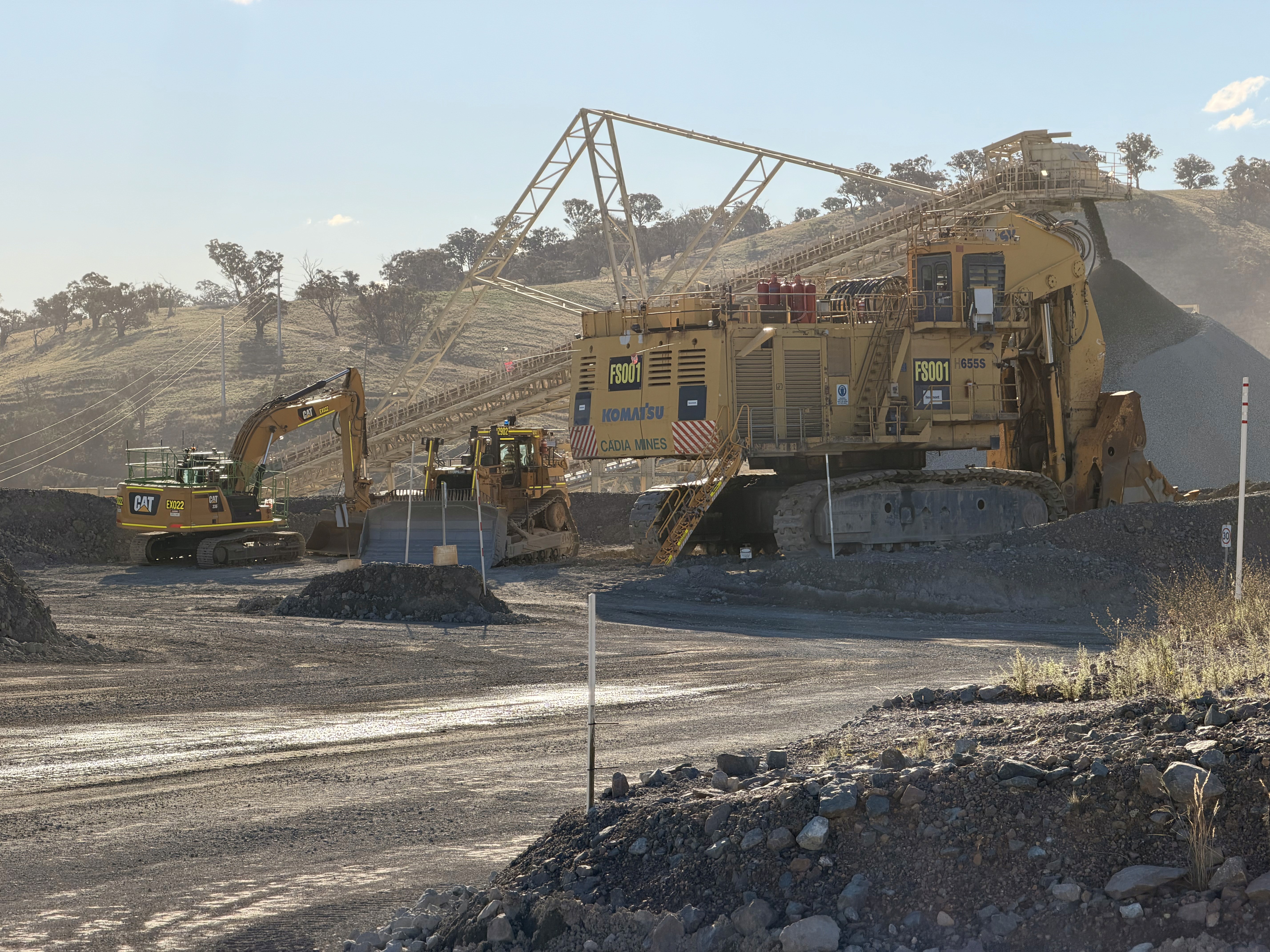 Mining machinery at Tom Woodward's workplace. Photo supplied by Tom Woodward.