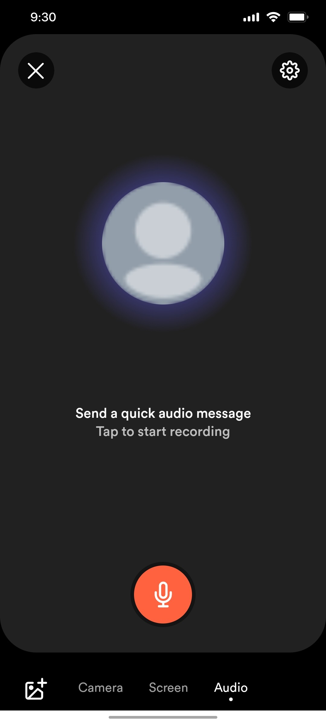 loom screen Audio screen