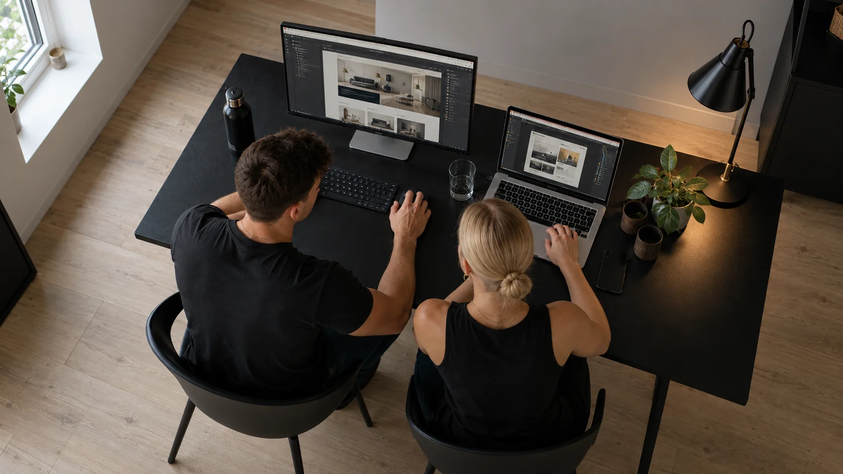 Mads og Nanna arbejder på projekt for SEO kunde