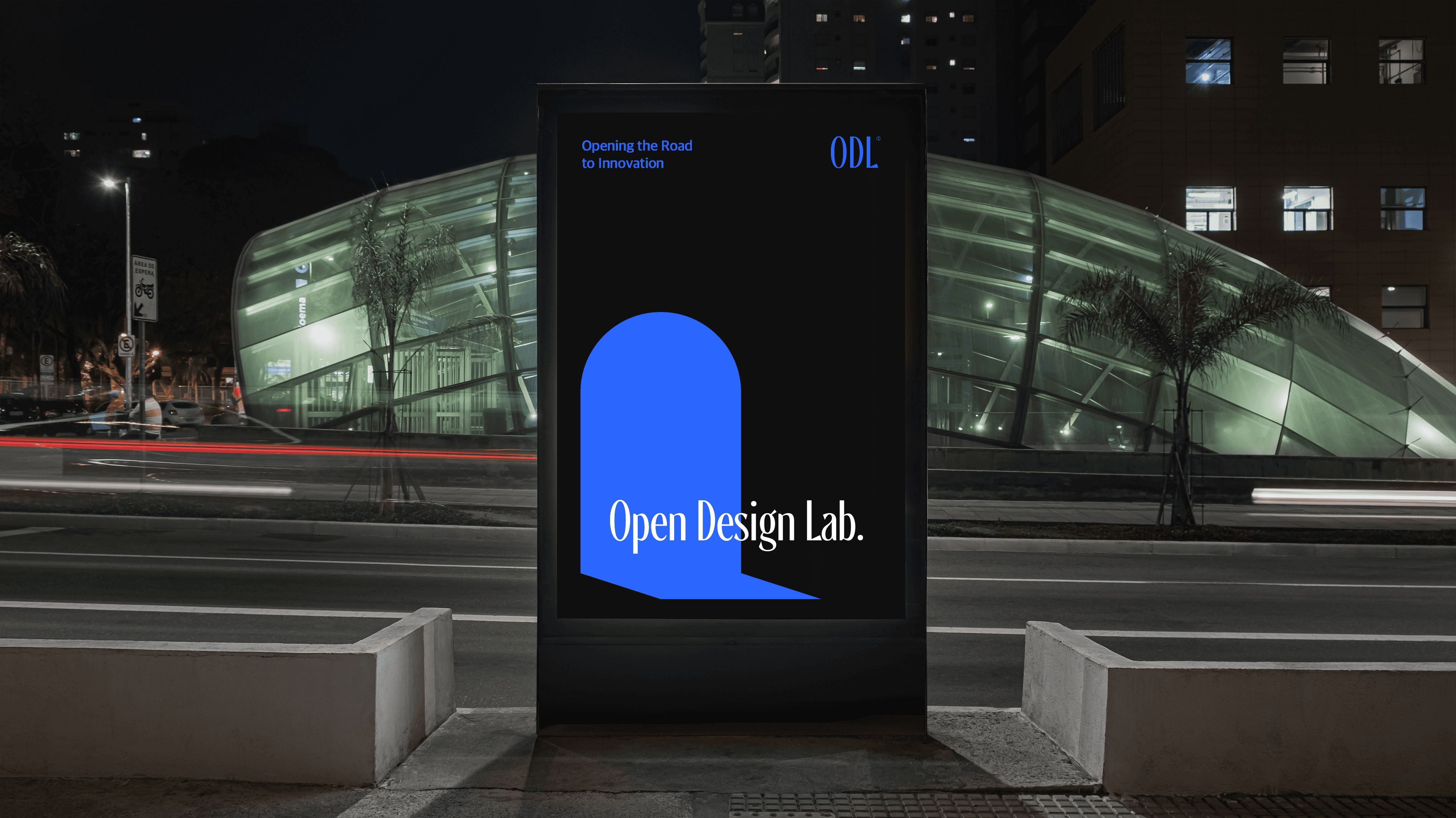 blue and white oval illustration