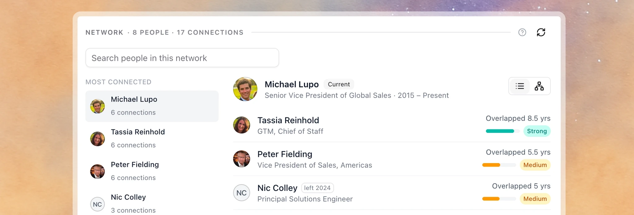 Stardex AI ATS Feature | Company network