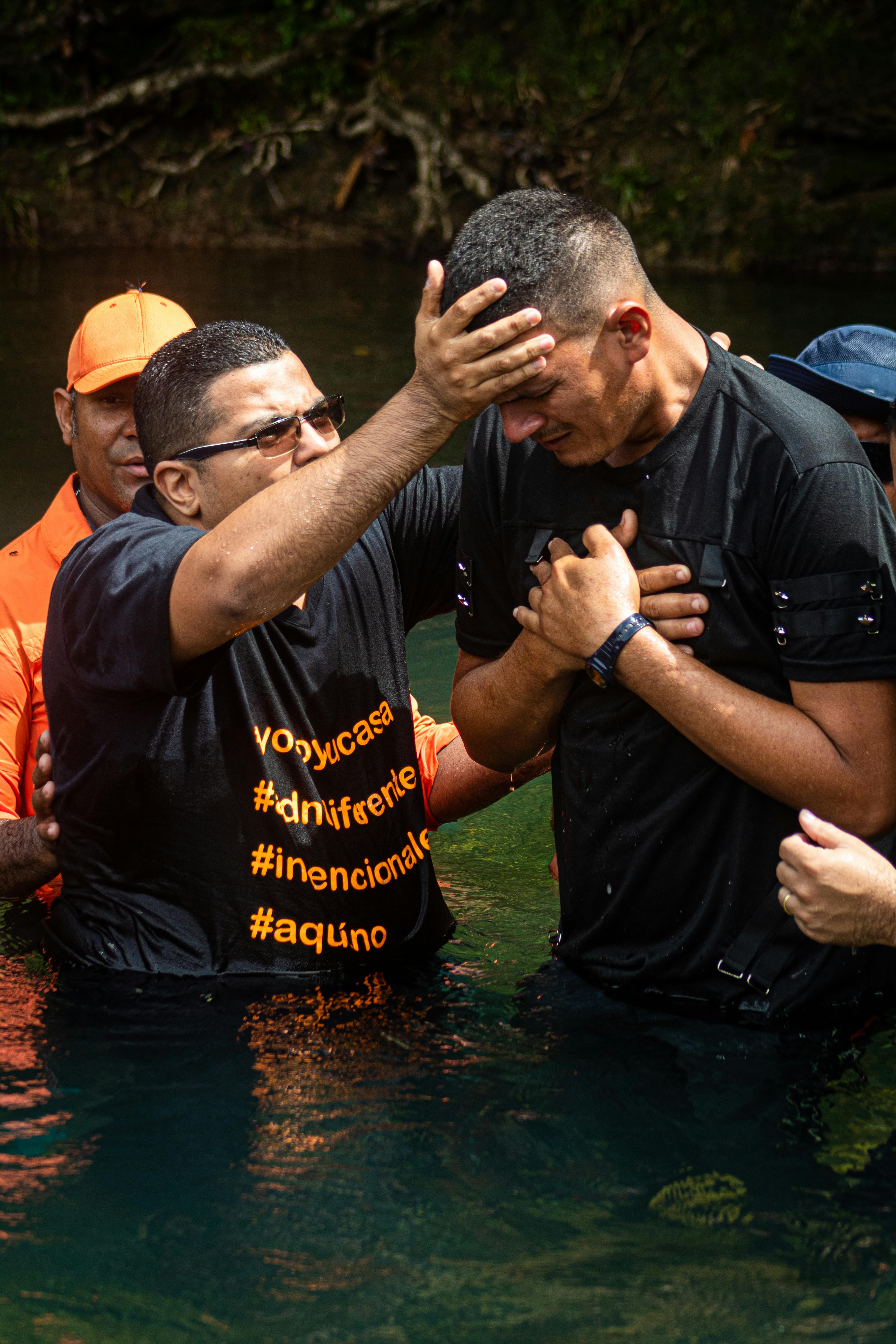 A man doing water babtism