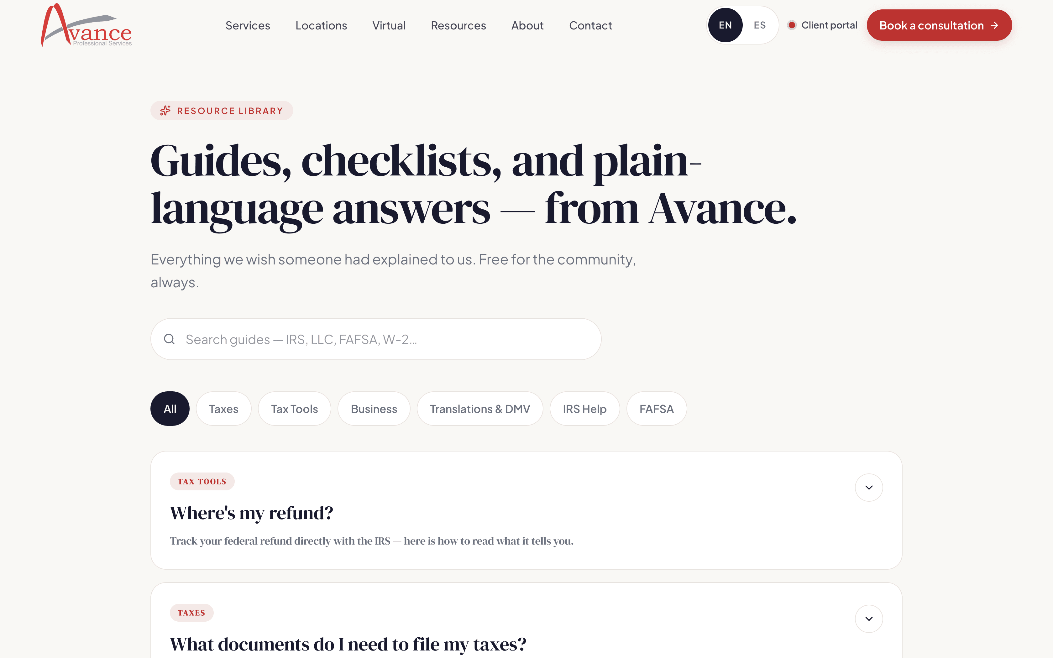 avancetax-professional-services-resources