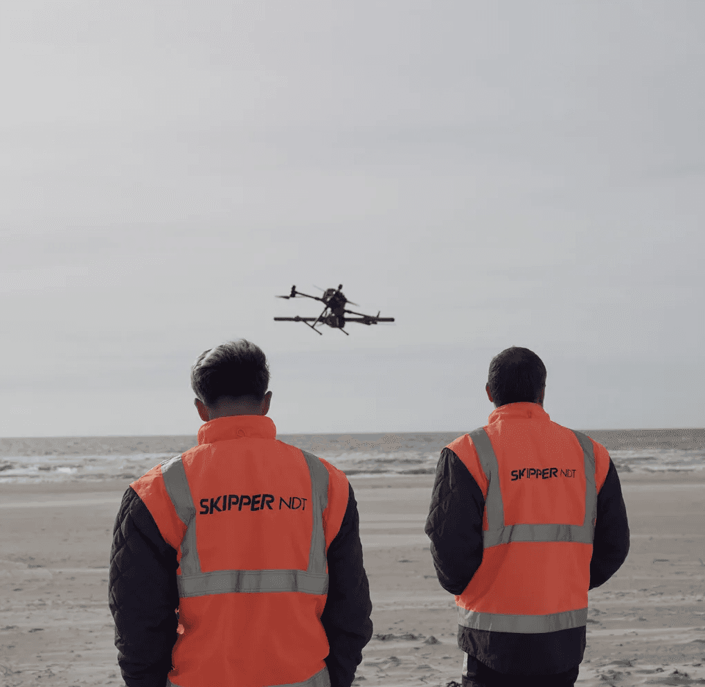 Skipper NDT team with the Argos drone