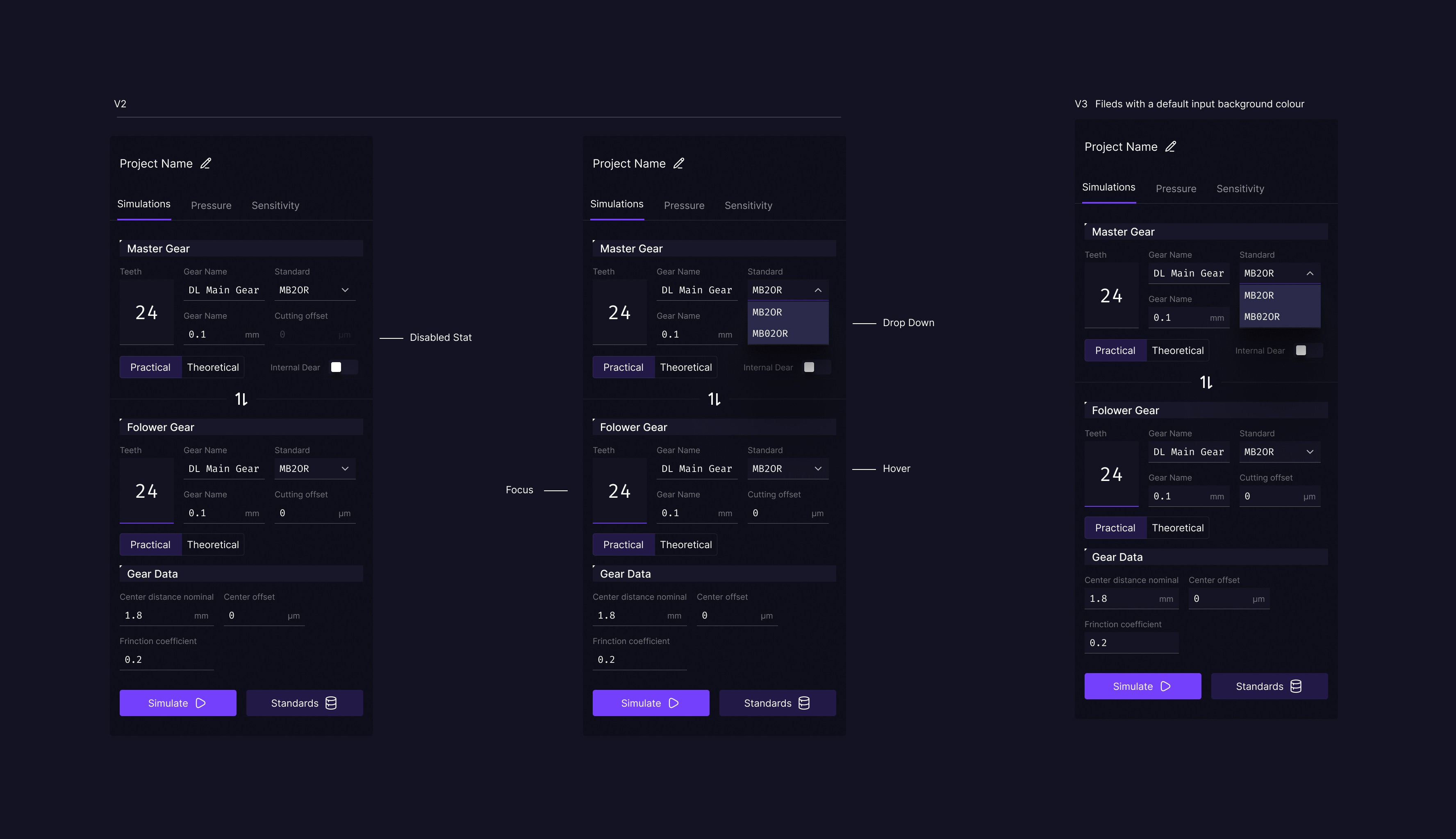 Image of Gearsimulator UI for watches menu flow