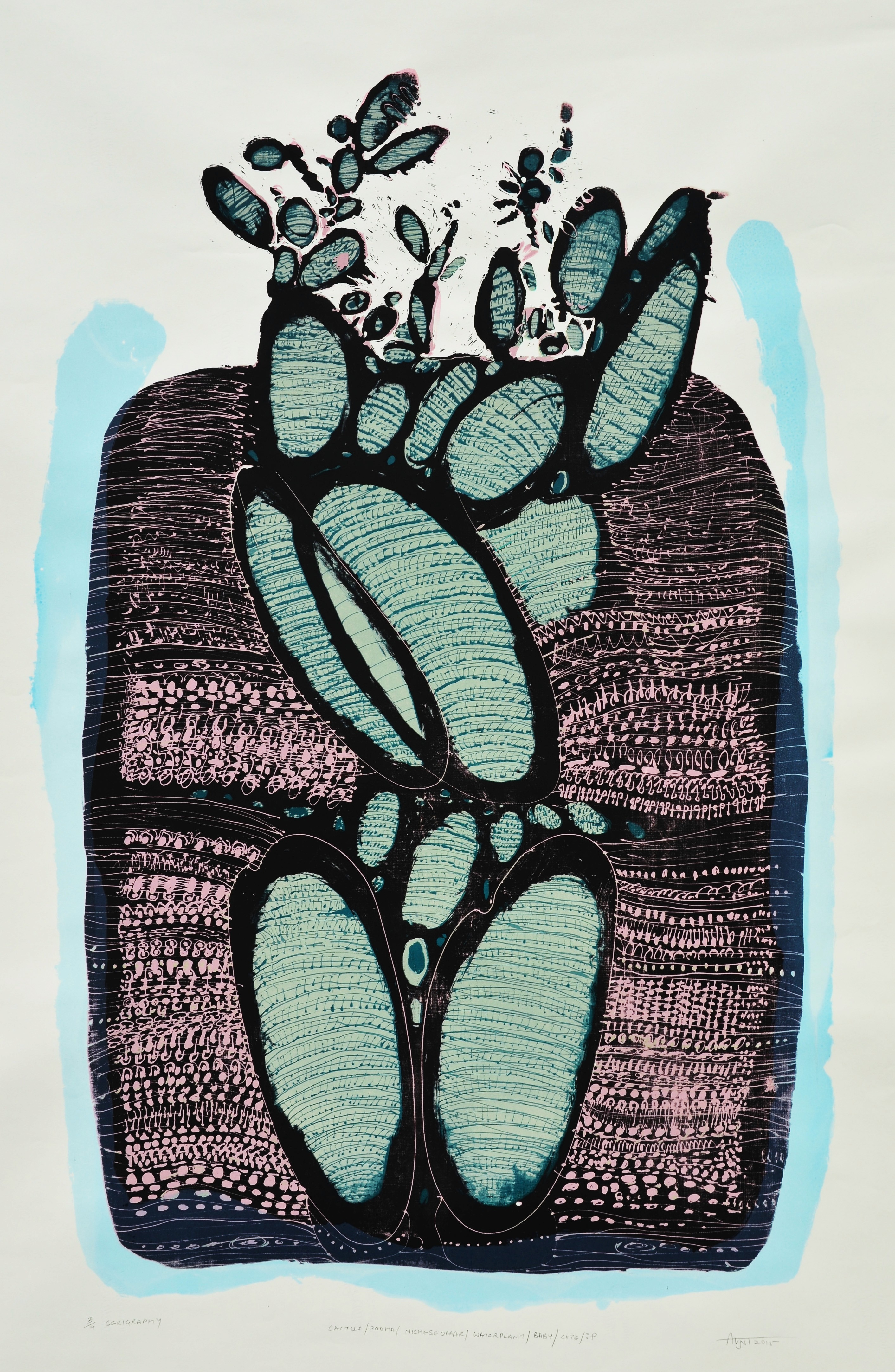 herd of sheep on road painting