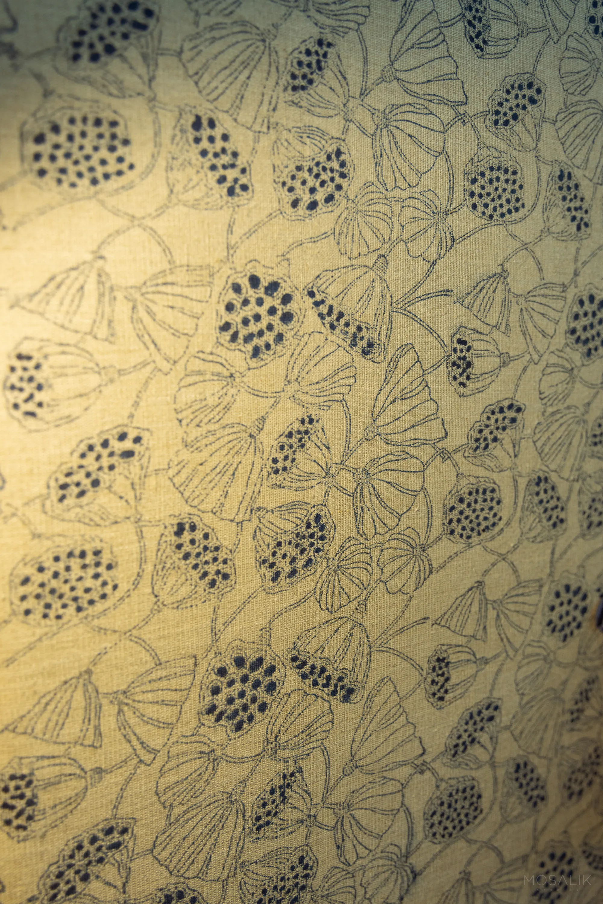 Hand-drawn lotus wallpaper at Jaali Blue