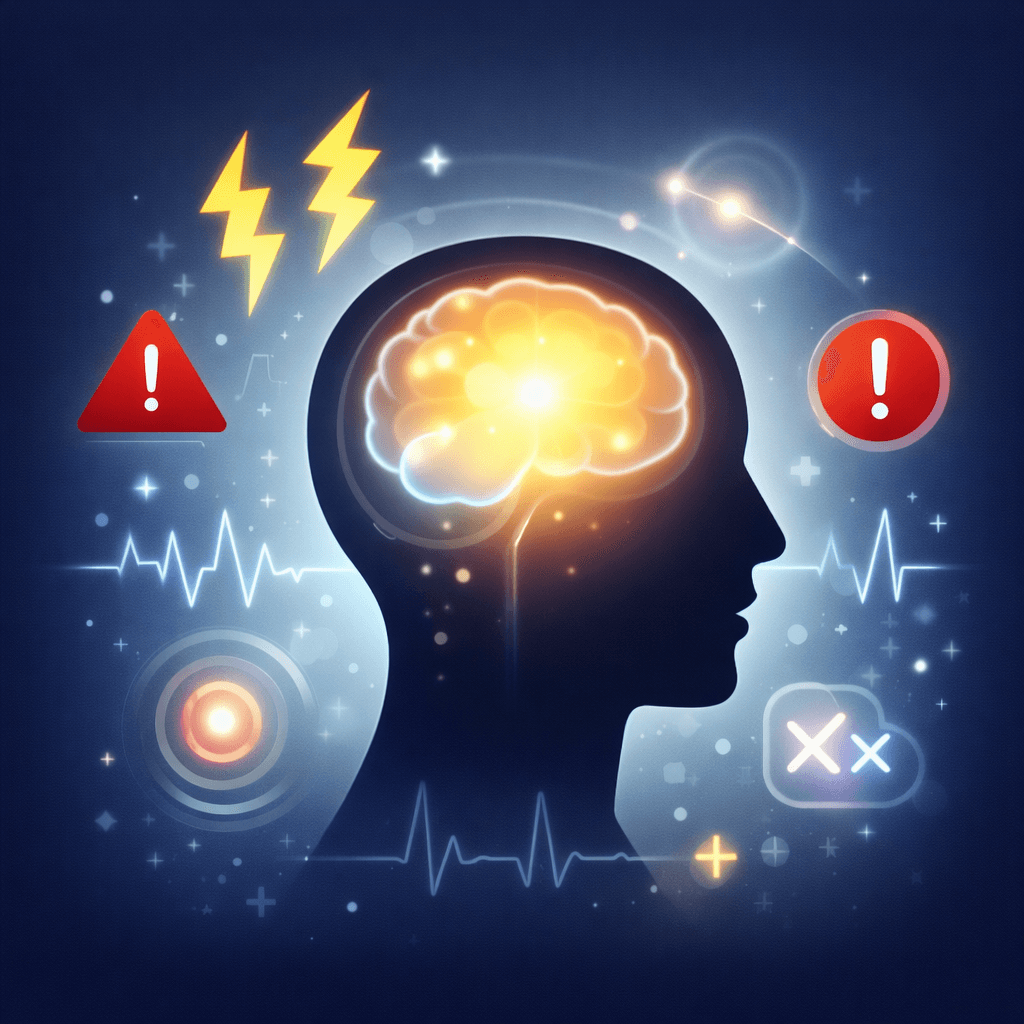 Abstract image of concussion symptoms