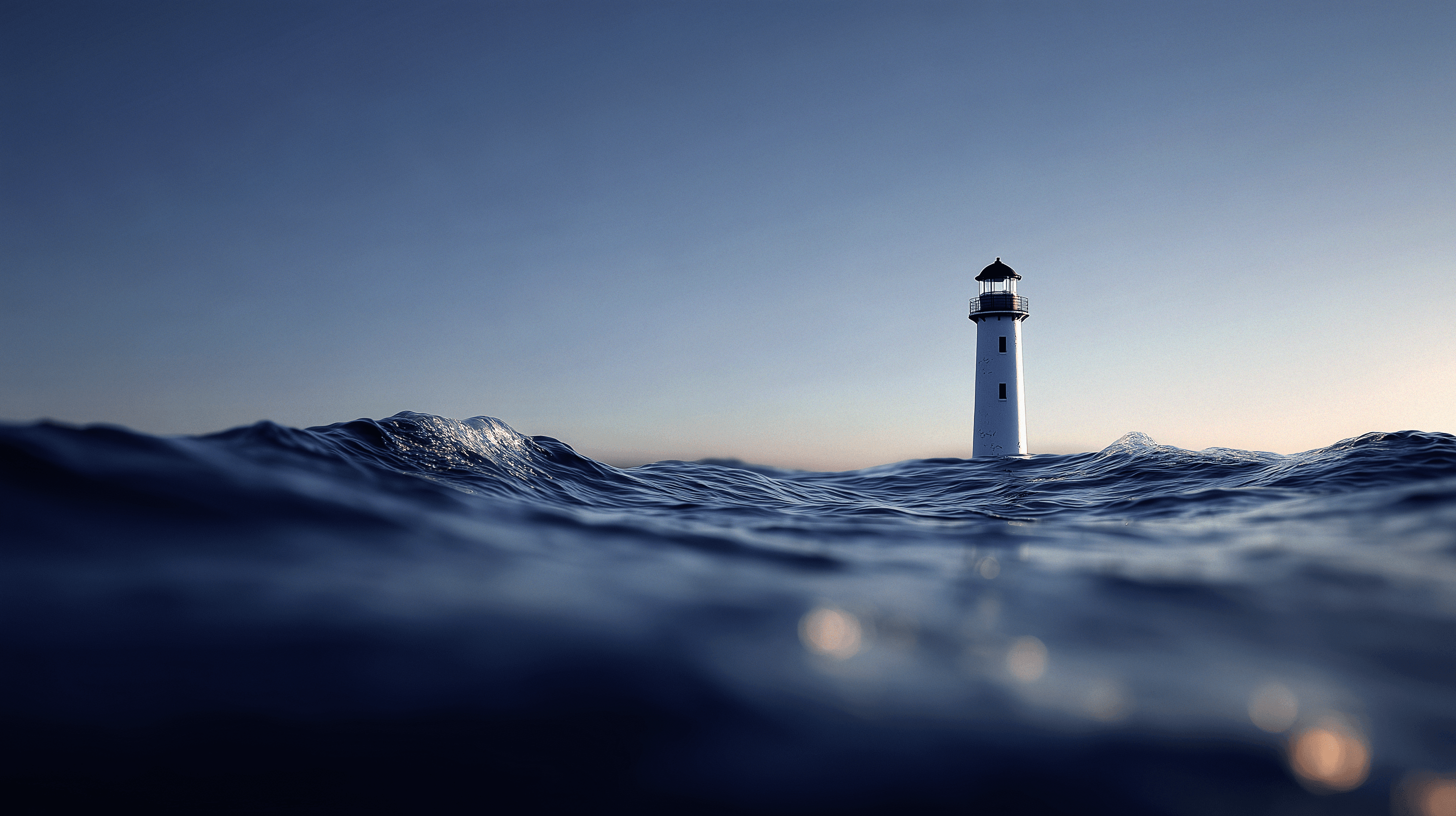 farol isolado representando o burnout no setor jurídico