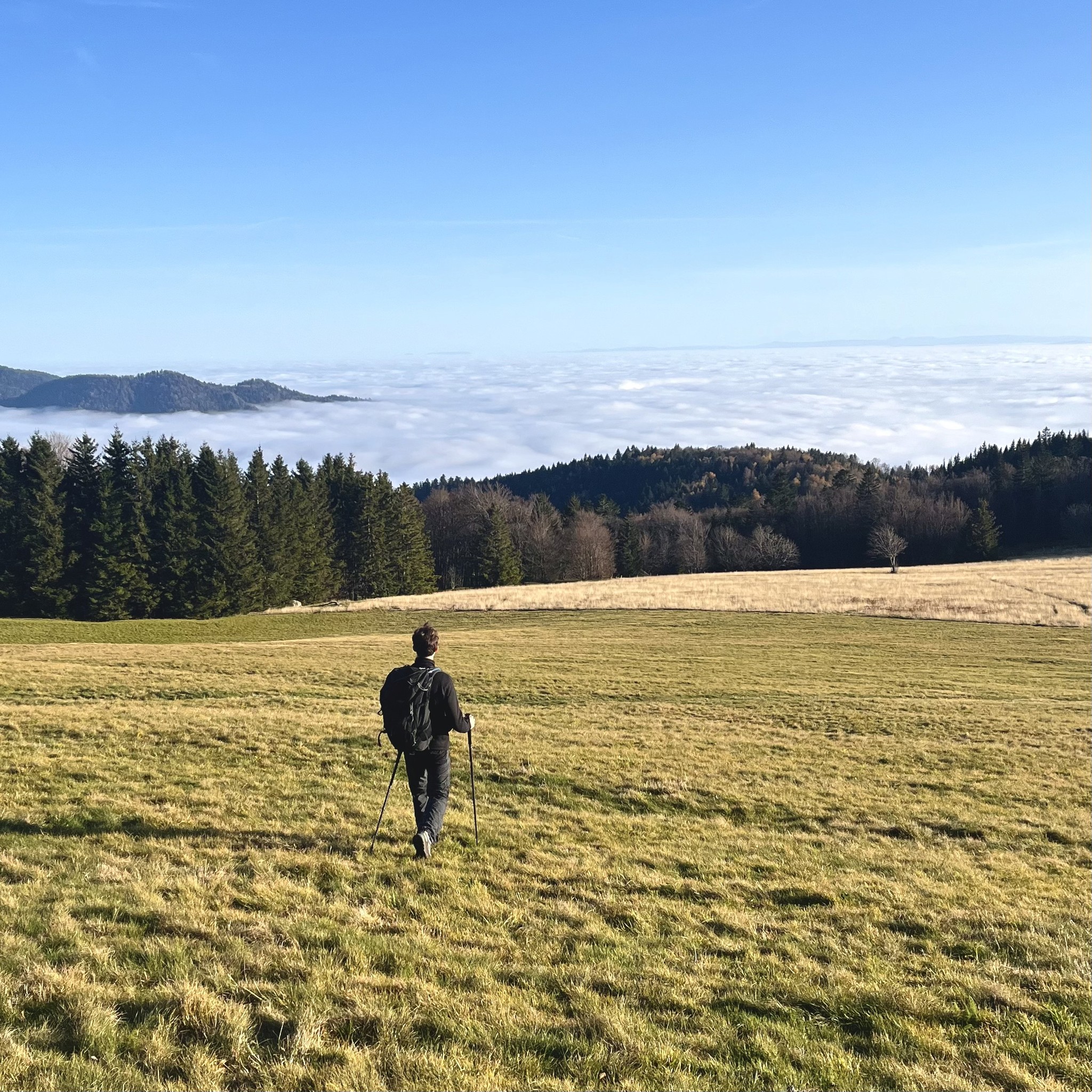 Hiking above the clouds