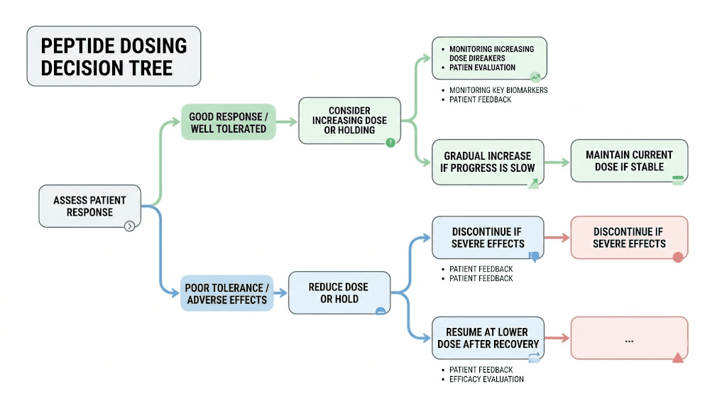 Retatrutide dose adjustment decision guide women hold reduce increase protocol