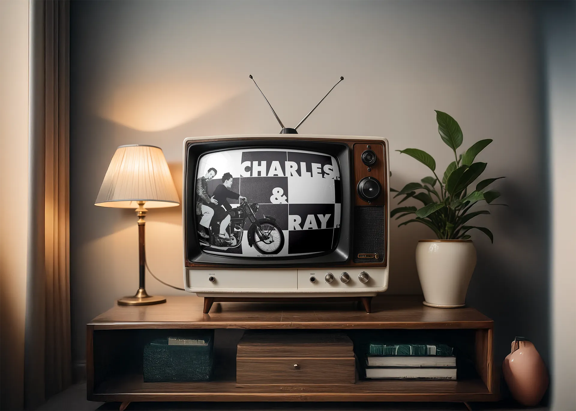 Ein Retro Fernseher welcher ein verständliches Erklärvideo abspielt.