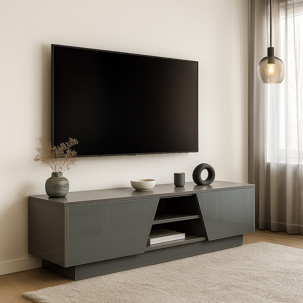 brown wooden 2-door cabinet