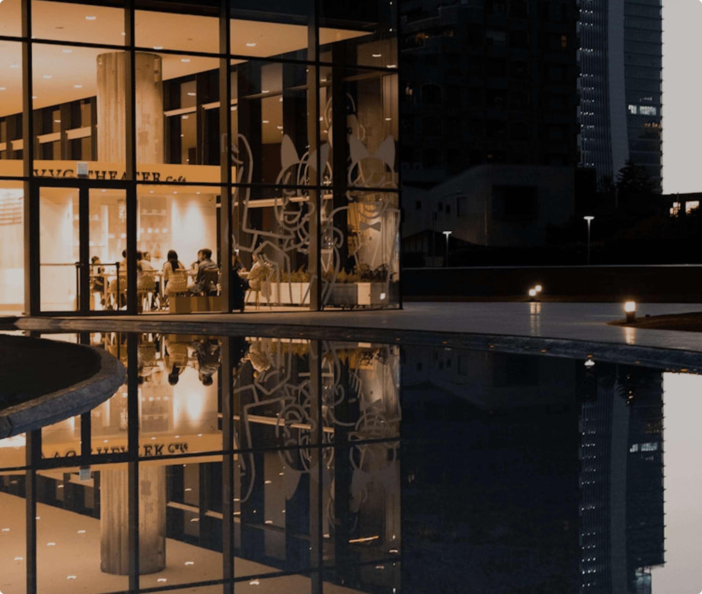 Modern building reflection