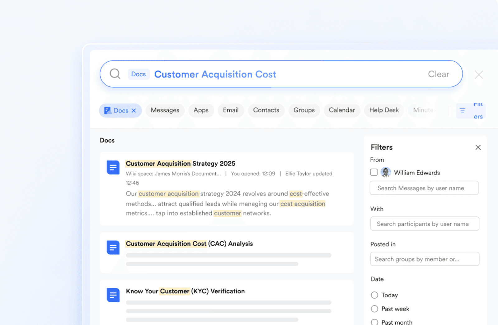 Find information through Lark’s AI search