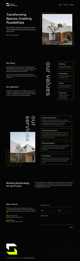 A full website screenshot.