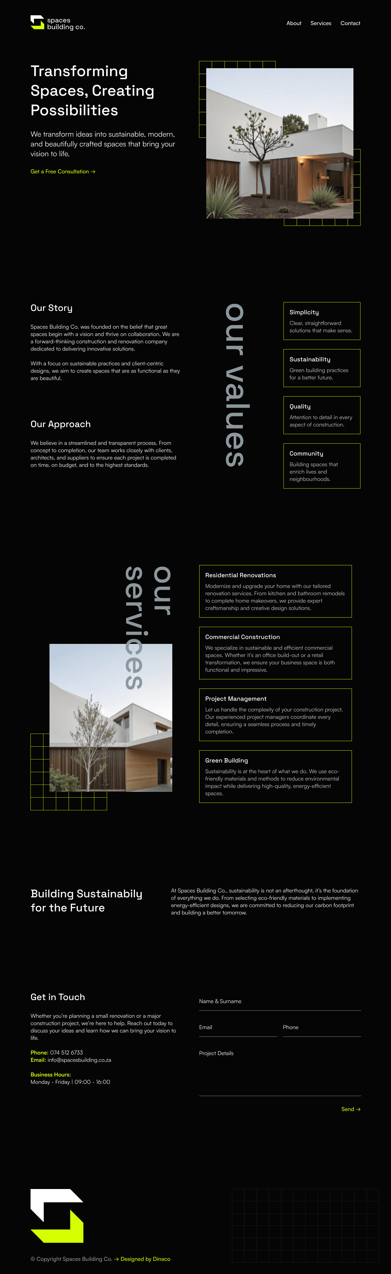 A full website screenshot.