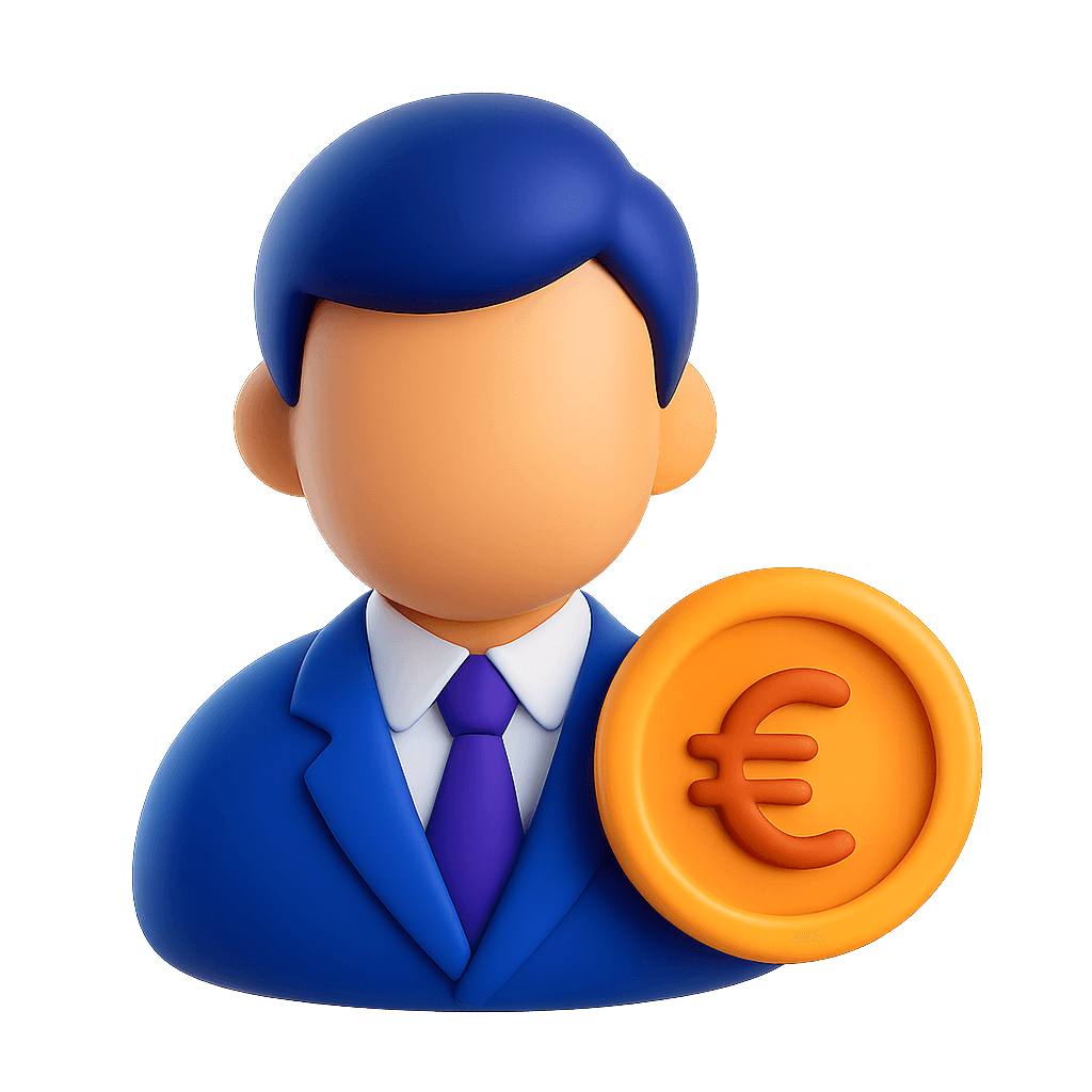 3D icon of an astronaut, who is the company logo of astro.tax