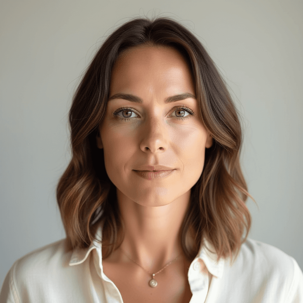 woman wearing black crew-neck shirt