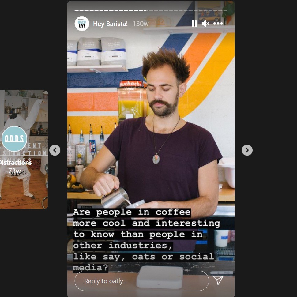 OATLY Hey Barista Stories
