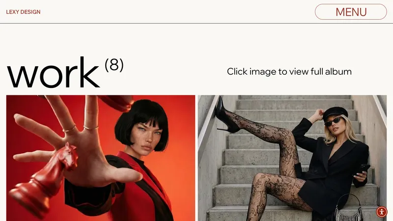 Webdesign-Konzept für ein Fashion-Fotografie-Portfolio – erstellt von ArtiPixel Webdesign Berlin