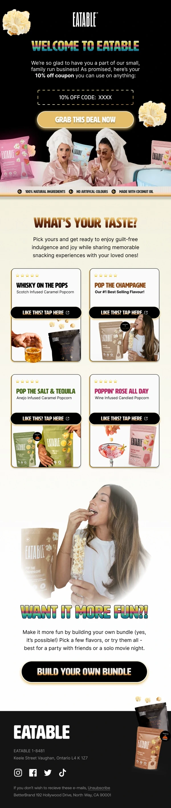 Eatable email detail: Make the offer easy to find