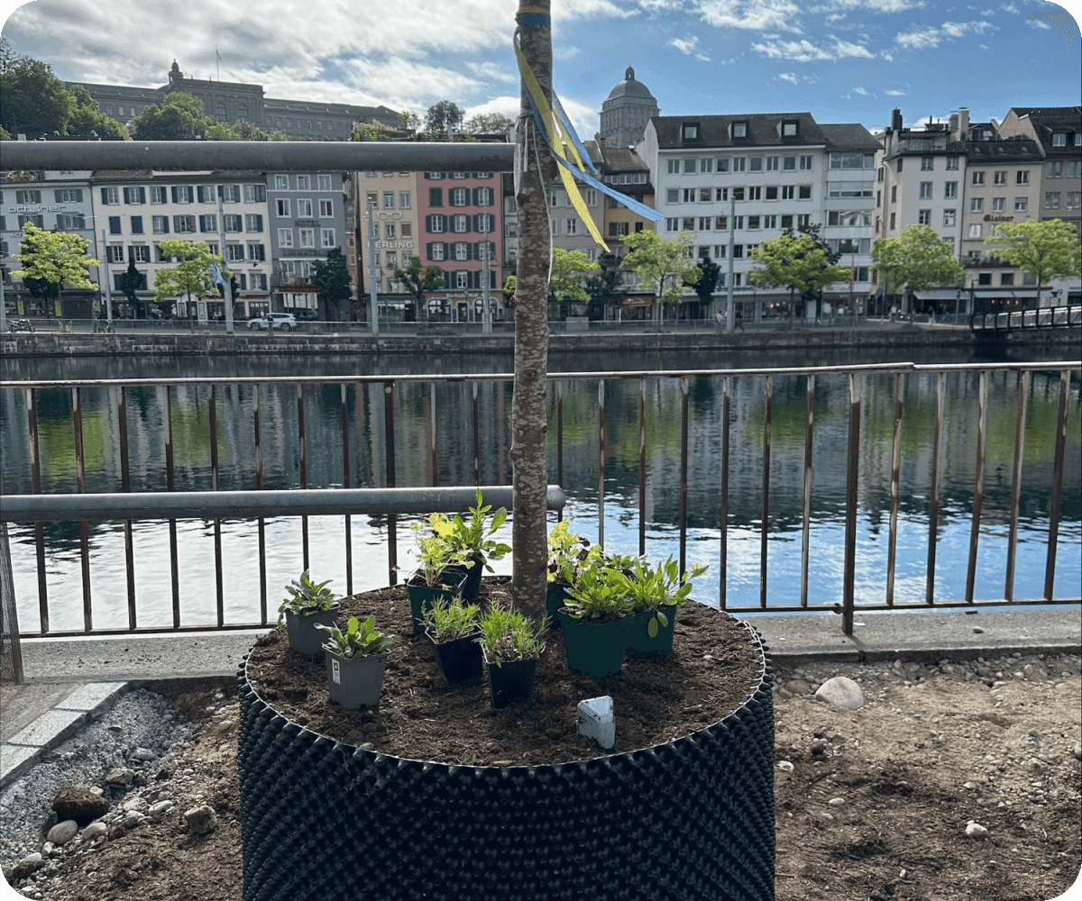 An airpot with a view of the river