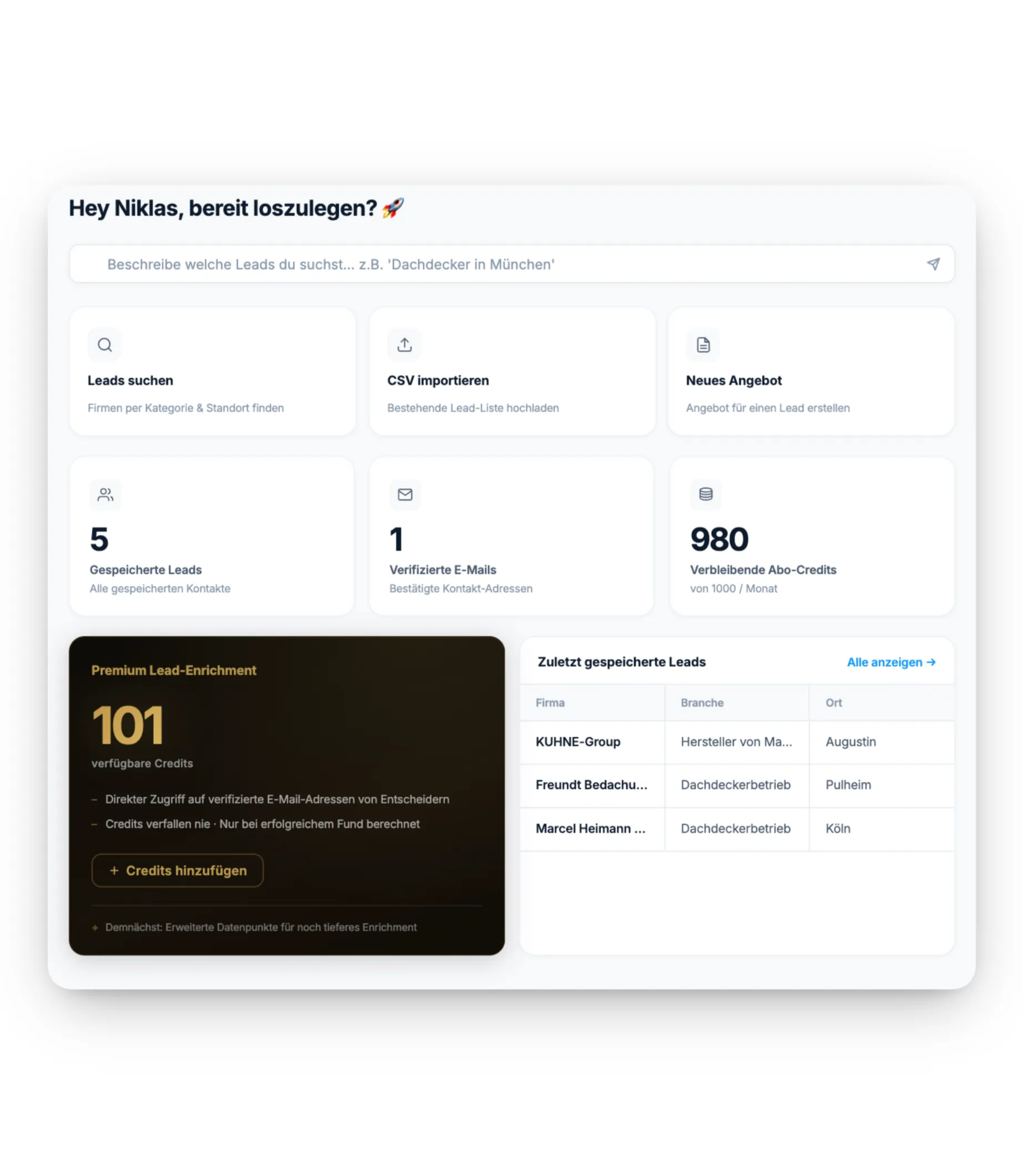 Webnity X Workflow: Leads finden, anreichern und per E-Mail kontaktieren – alles in einer Software