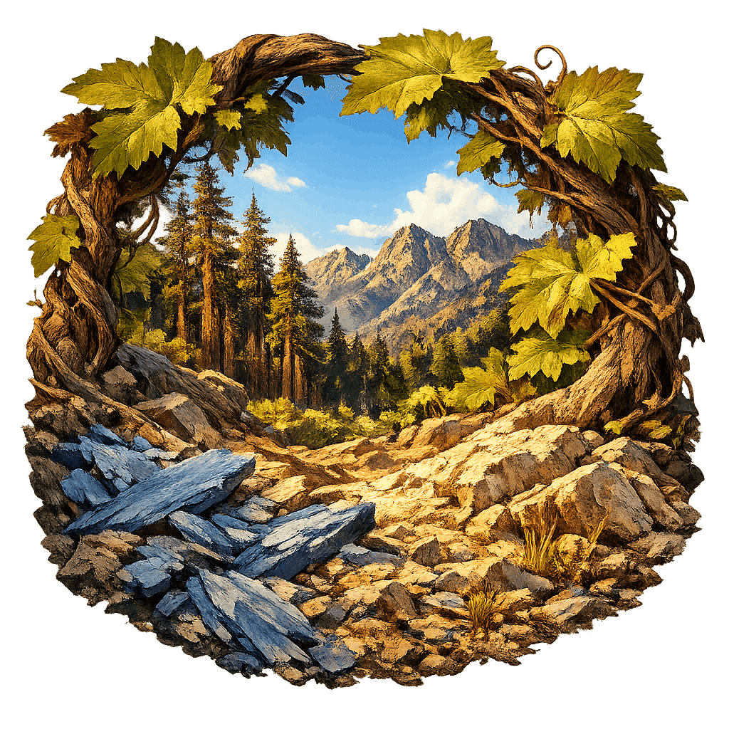 Detailed graphic of the Mount Veeder wine region.