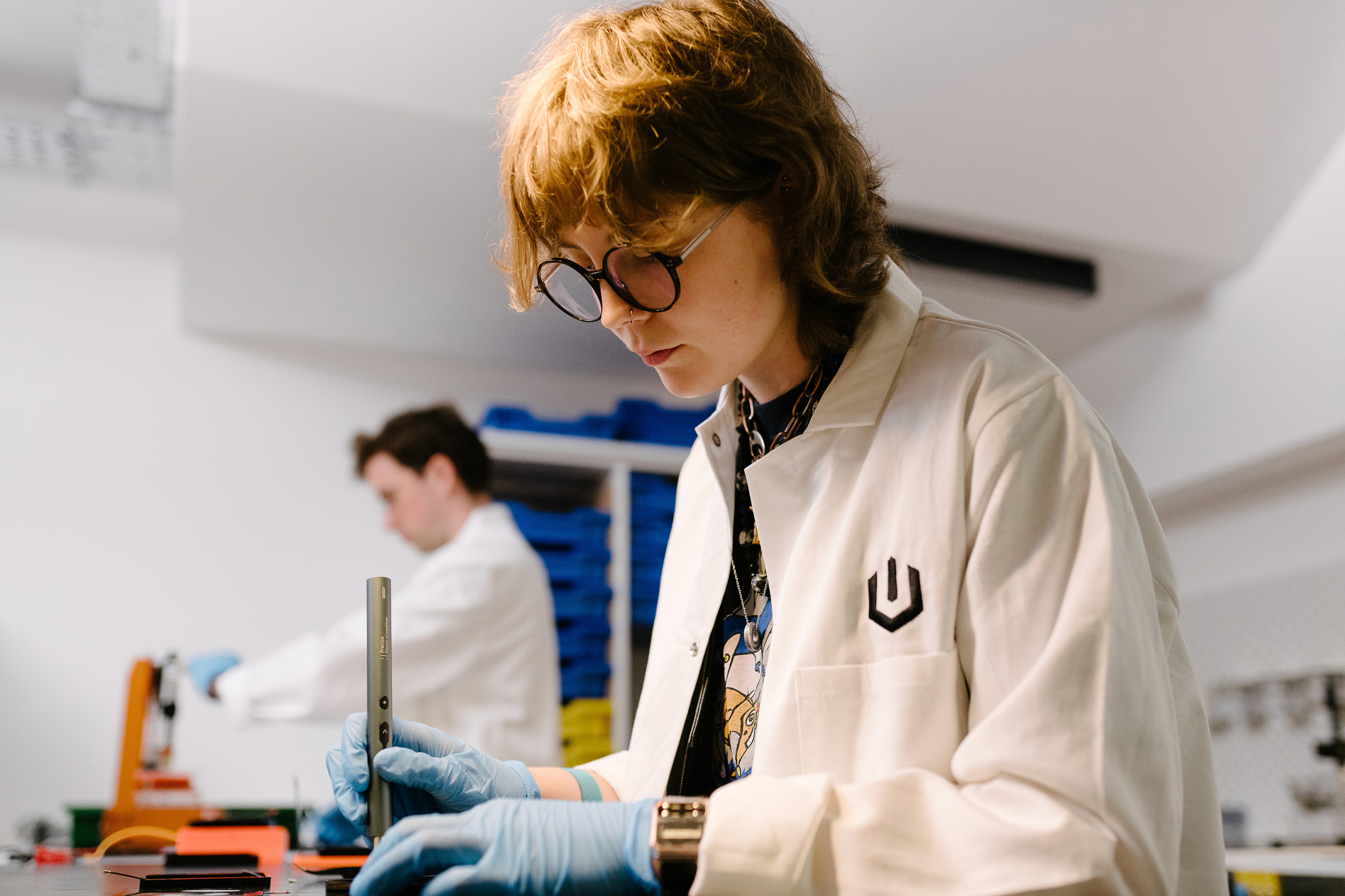 Person operating lights with Tap