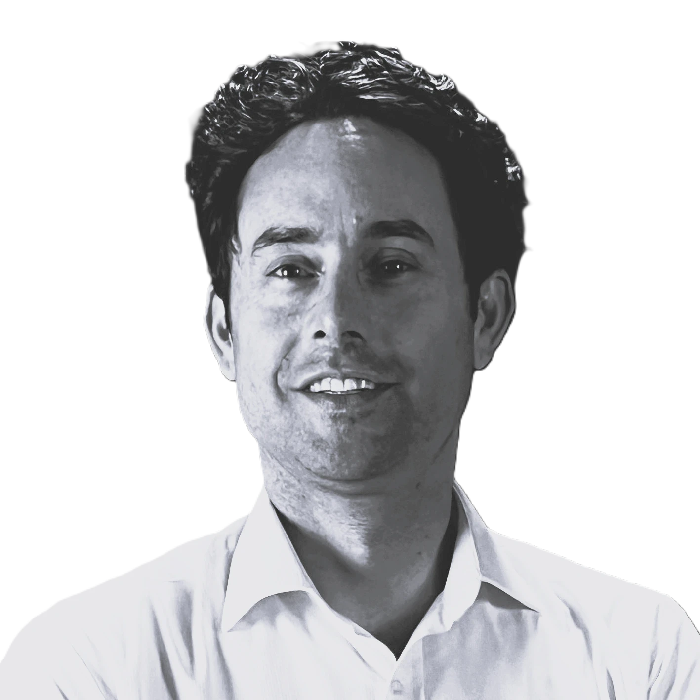 Black and white profile picture of Sebastian Davila who is an Associate Partner at KanataQ