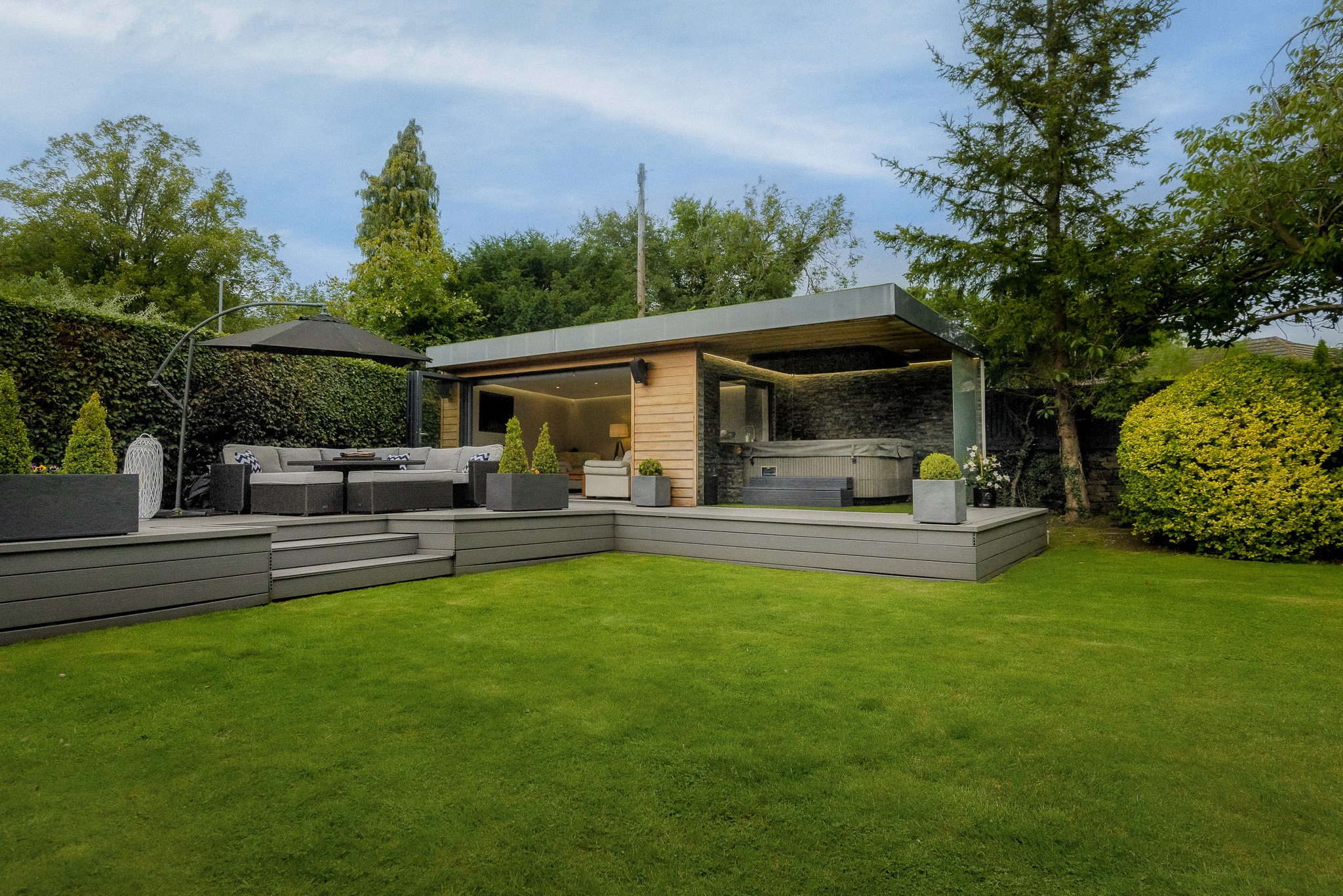 A photo of a large master bedroom