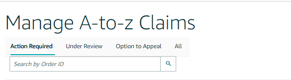 Manage A-to-z Claims