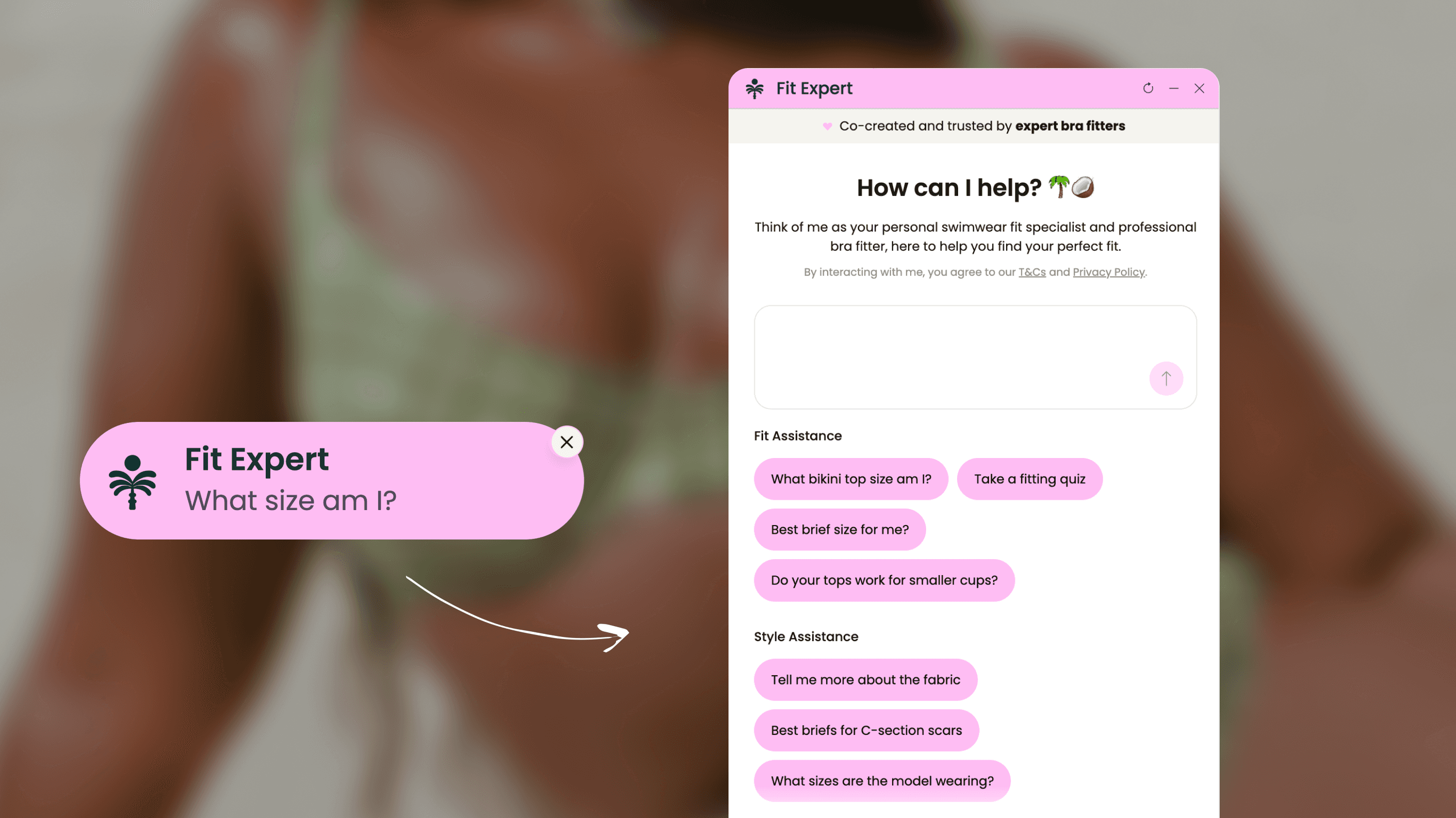 Brarista's Full Chatbot live on the JUNK LDN website, styled to the brand