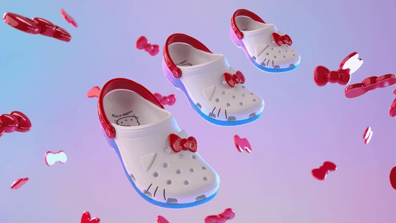 Crocs lança nova coleção de calçados para celebrar 50 anos da Hello Kitty