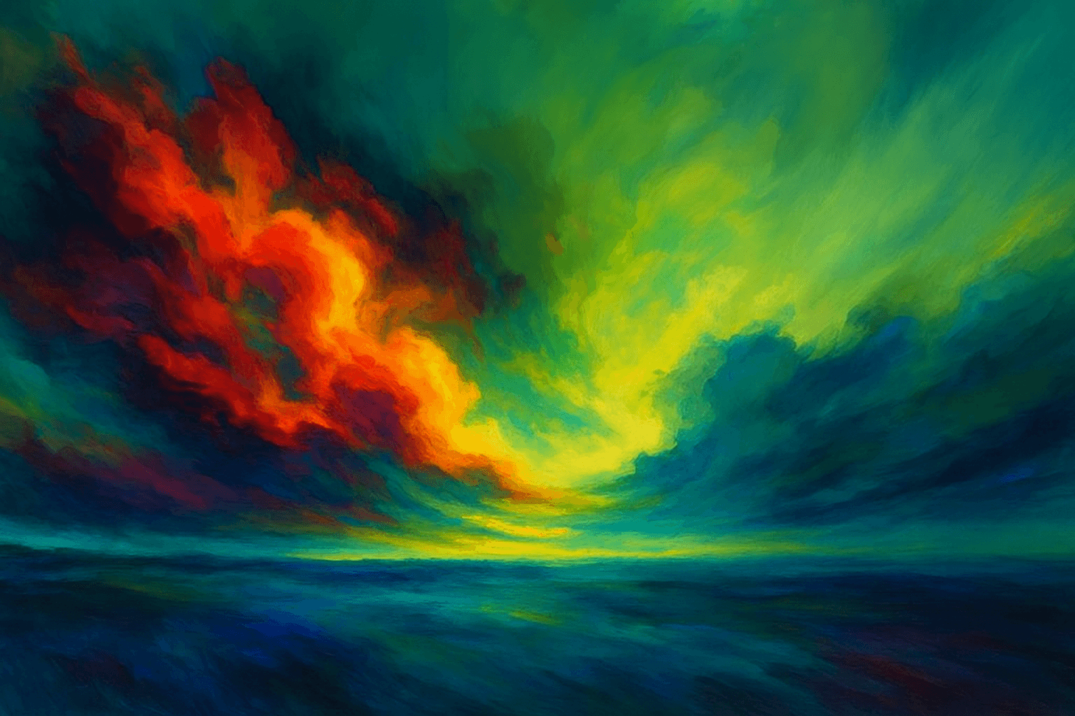 A young person with curly hair smiles at the camera while sitting in front of a laptop against a dark background.