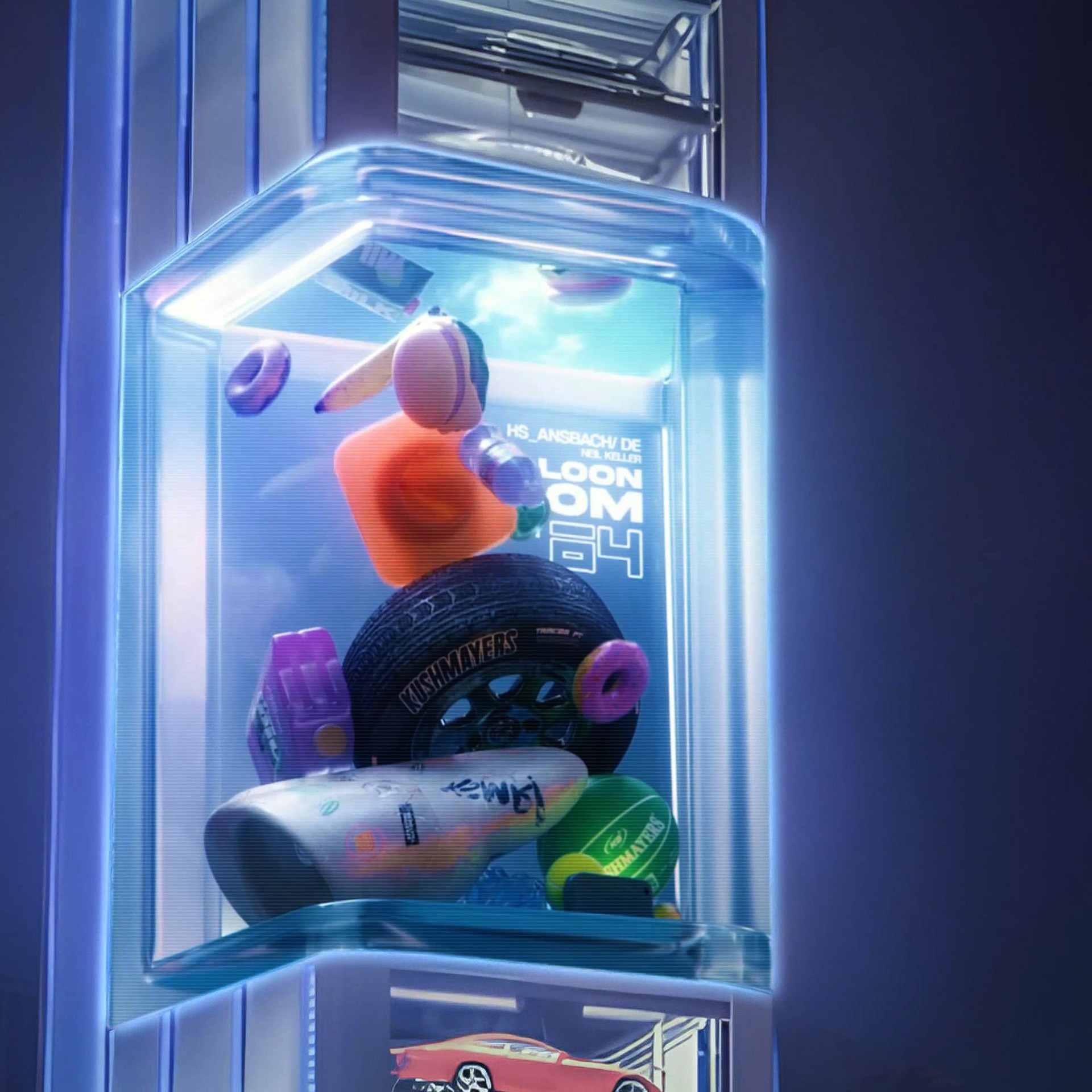 A close-up of a person wearing green-tinted glasses, with a serious expression and smooth skin.