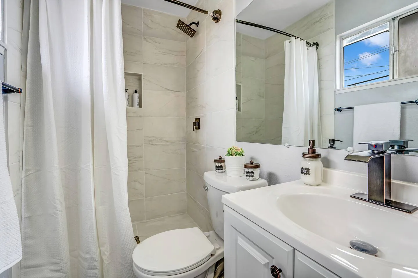 Bathroom with a shower and tub, Big Groups Retreat in North Las Vegas
