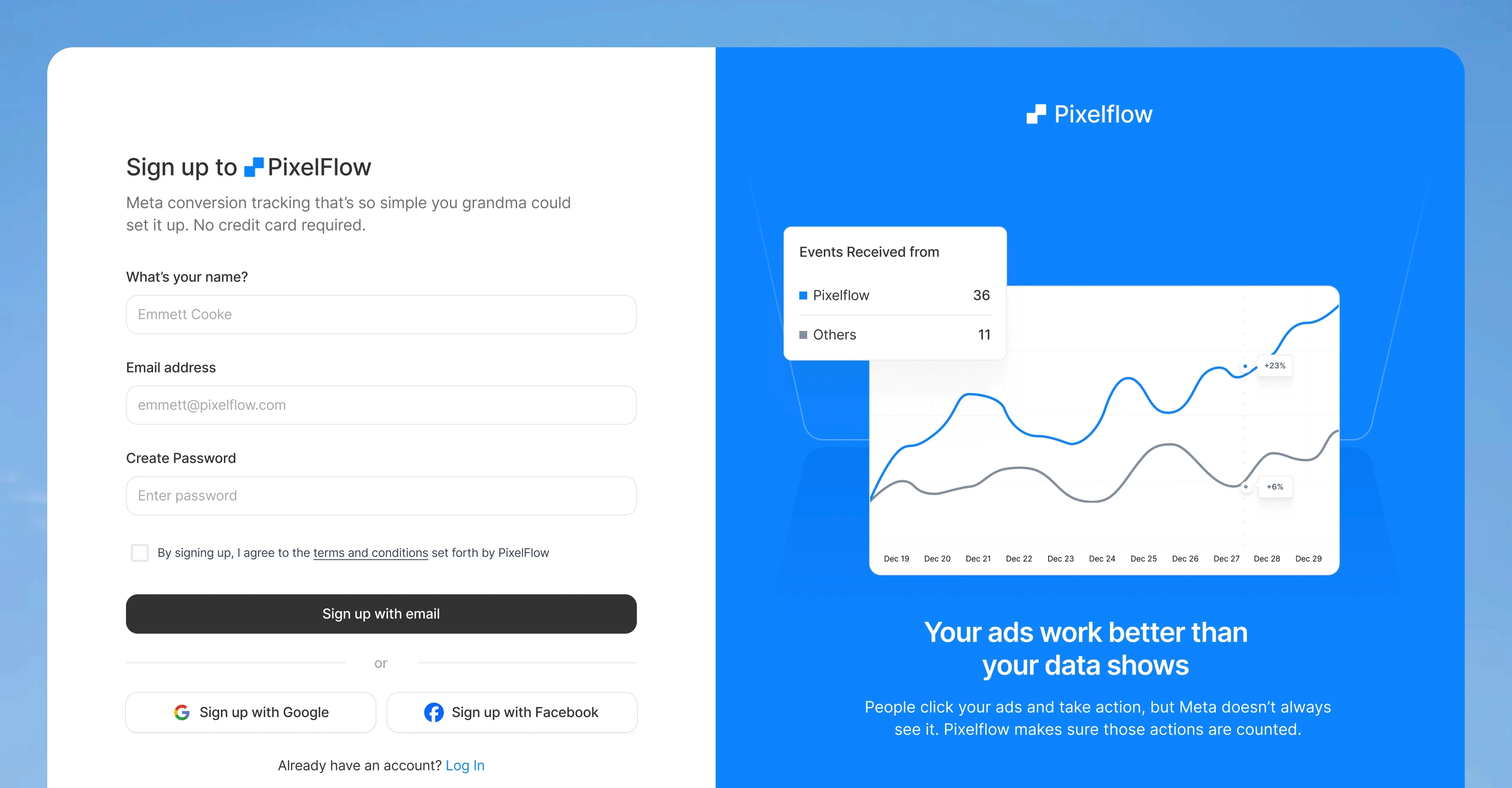 A business traveler with a suitcase gazes out a large airport window as a plane takes off, symbolizing seamless corporate travel and easy bookings, with an adjacent web interface highlighting travel services and contact options.