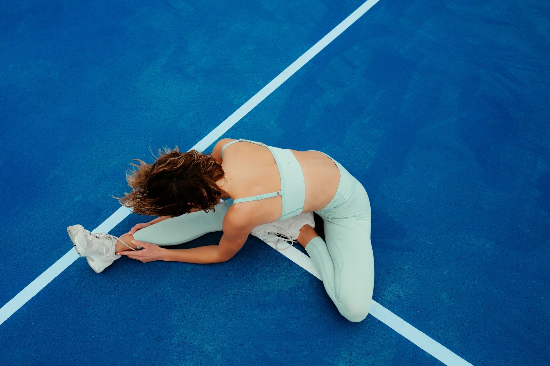 Woman doing stretching exercises