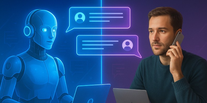 Engagement between AI robot and a person