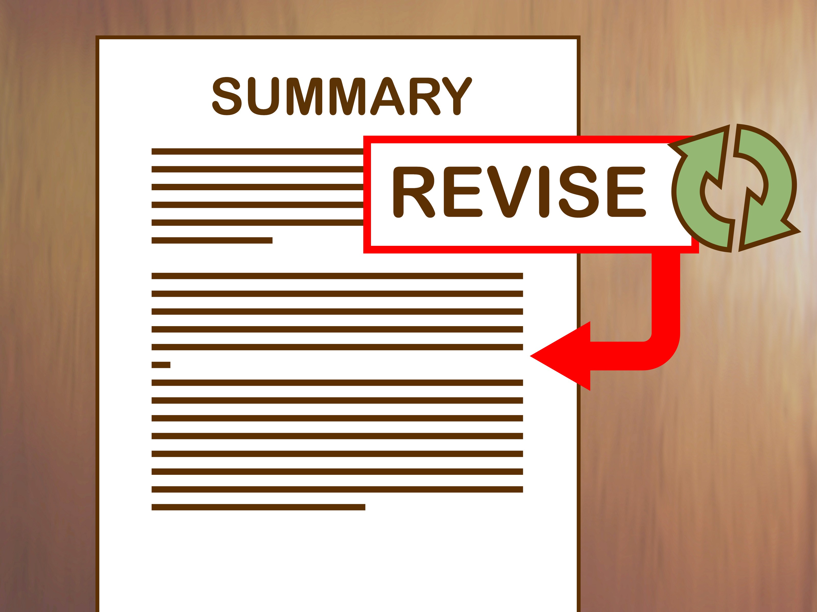 summarize briefly during the meeting