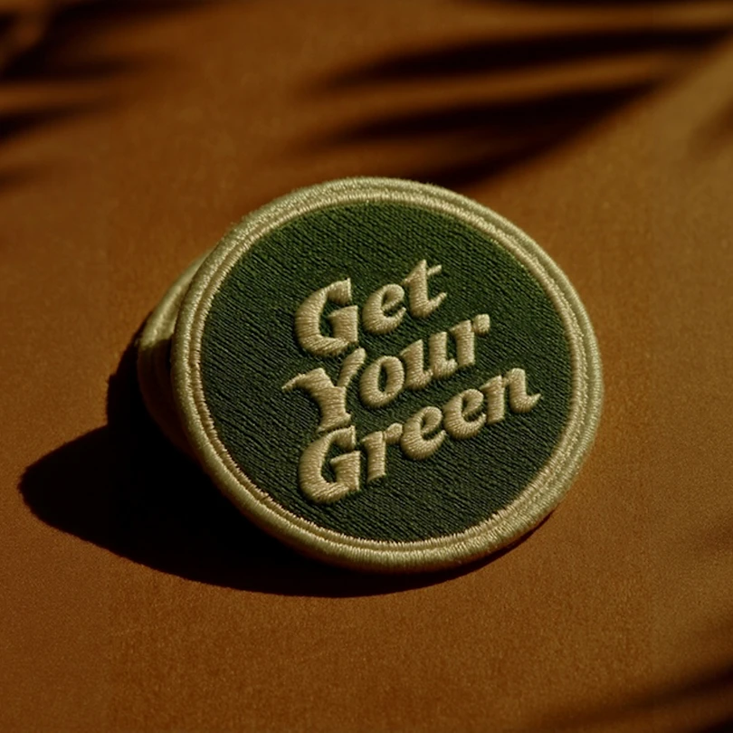 Green patch in brown background