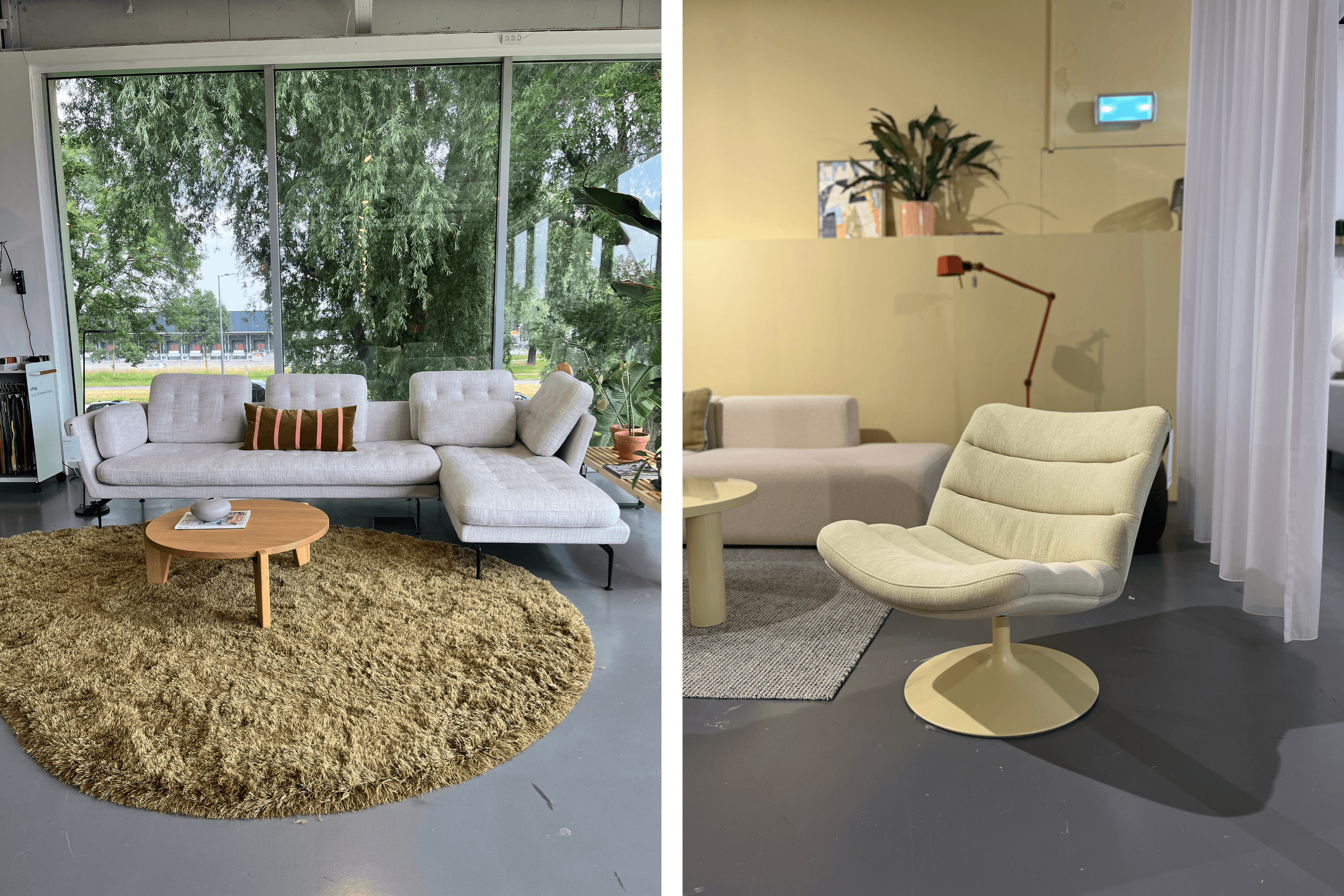 Vitra suita sofa- Millenerpoort Eterno karpet en Artifort F506 fauteuil | Flow Rotterdam
