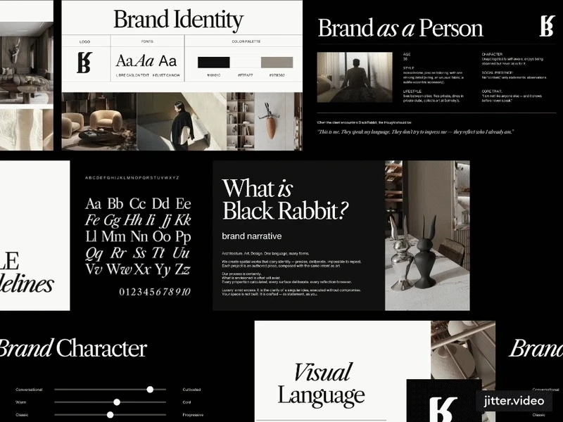 black rabbit bureau brand identity and visual communication case of a creative agency in dubai