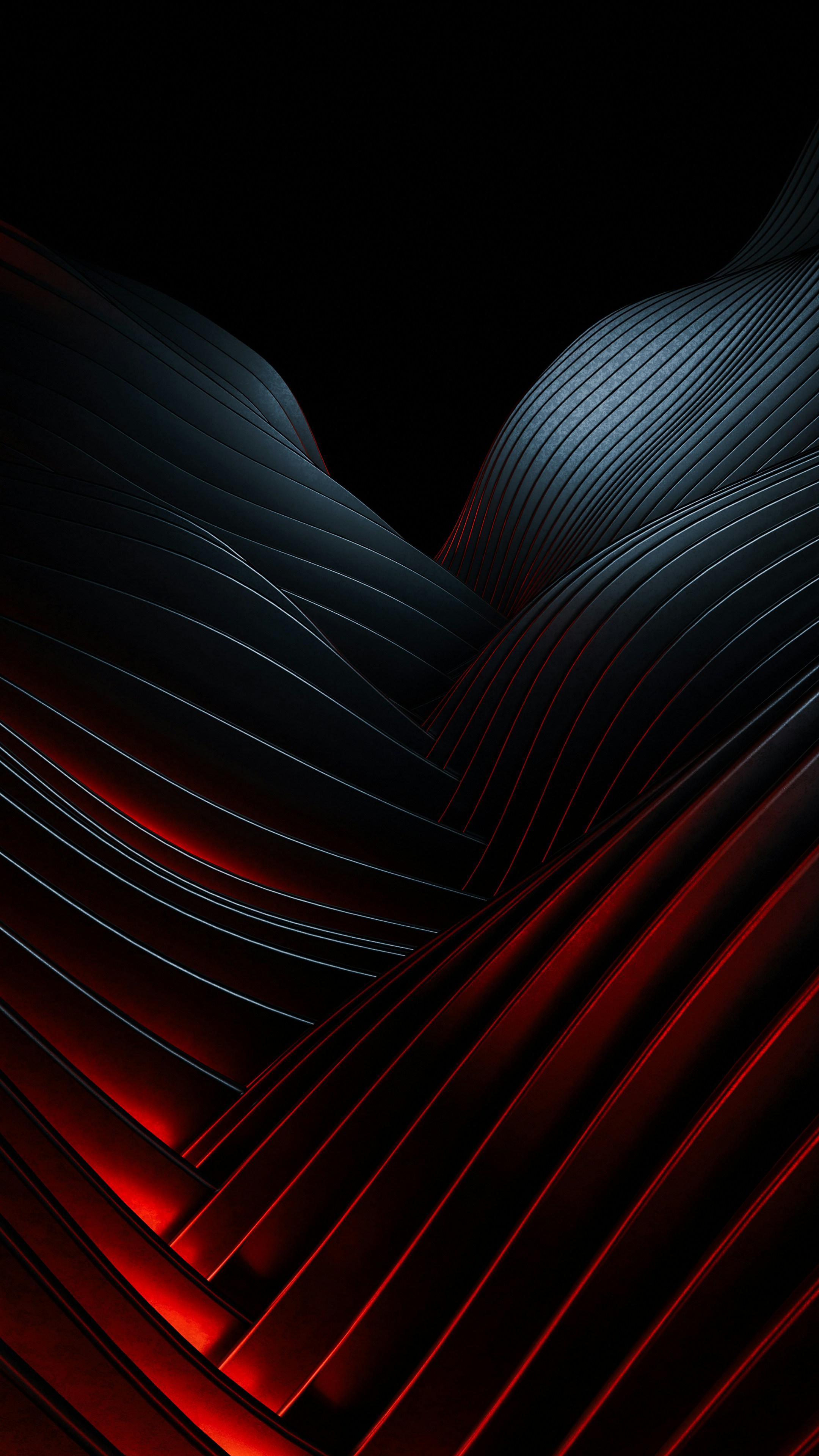 Abstract dark background with red and blue light highlights