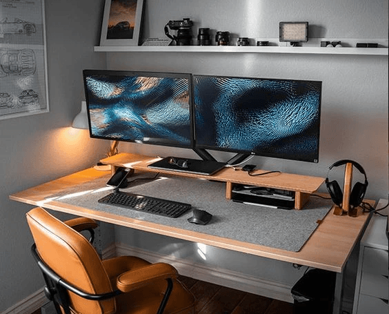 Phone storage inspiration for office setup in a tiny home